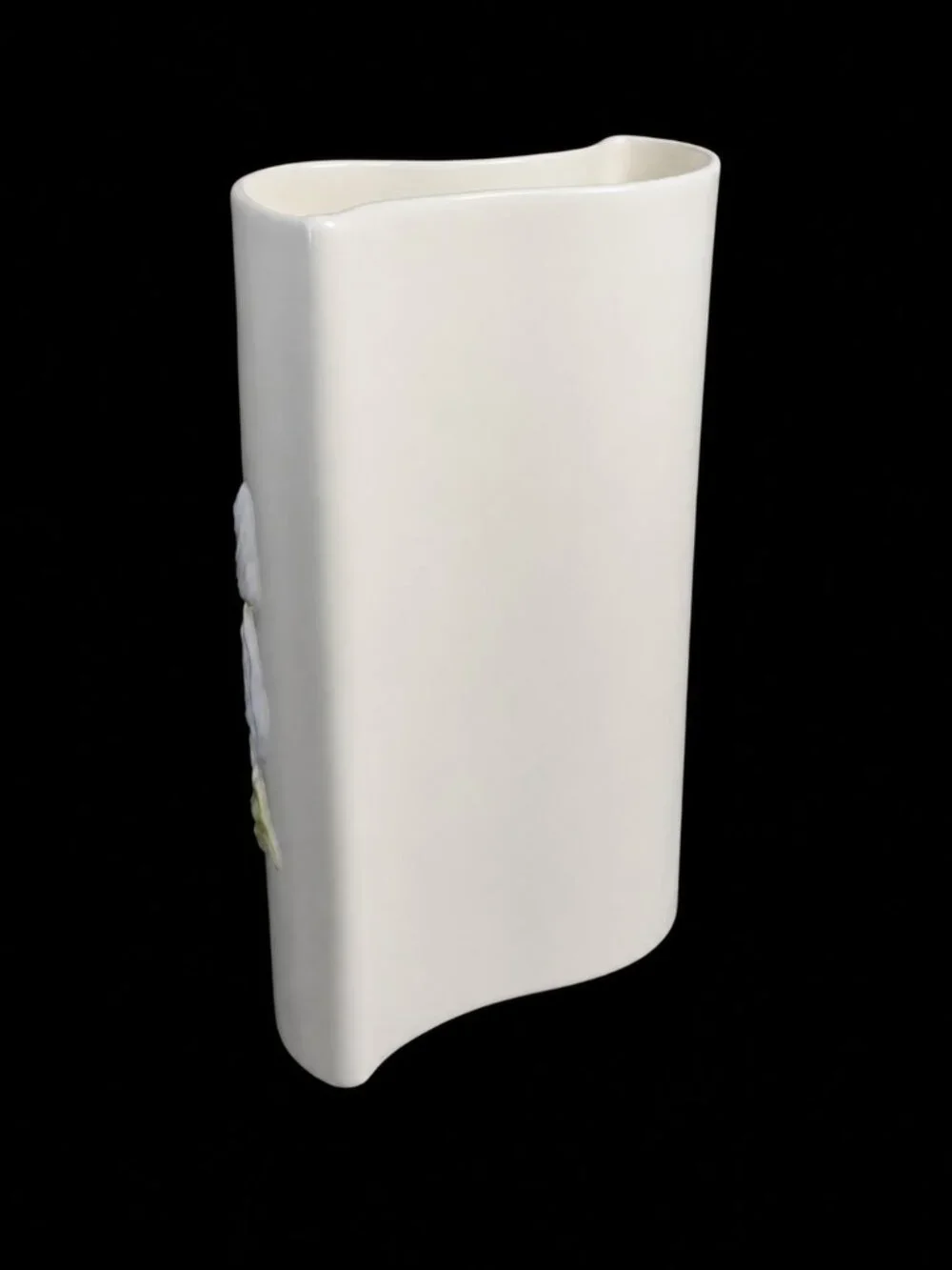 Vintage Shafford Original Japan Fine Porcelain Lily Relief Vase 1982 White
